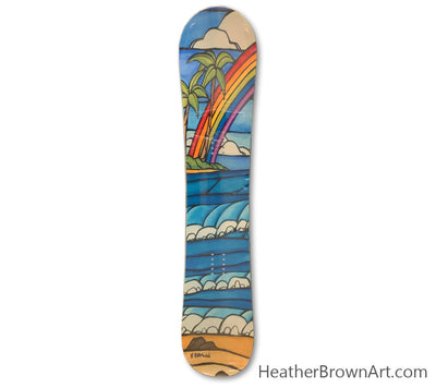 The "Daydream Rainbow" Limited Edition Snowboard was made in collaboration with Heather Brown Art x Elan Snowboards for the 2014-2015 season.
