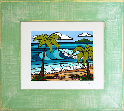 Coastal Palms - Framed Matted Print by Heather Brown