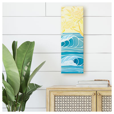 Lemon Sky Canvas Giclée by Hawaii surf artist Heather Brown mockup