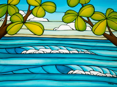 Autumn Daydream - A beautiful view of the summer waves off the North Shore by Hawaii artist Heather Brown