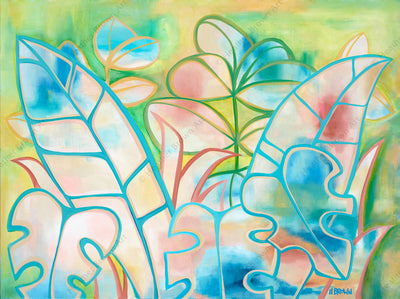 Pastel Paradise - Open Edition Giclee on Canvas by tropical Hawaii artist Heather Brown