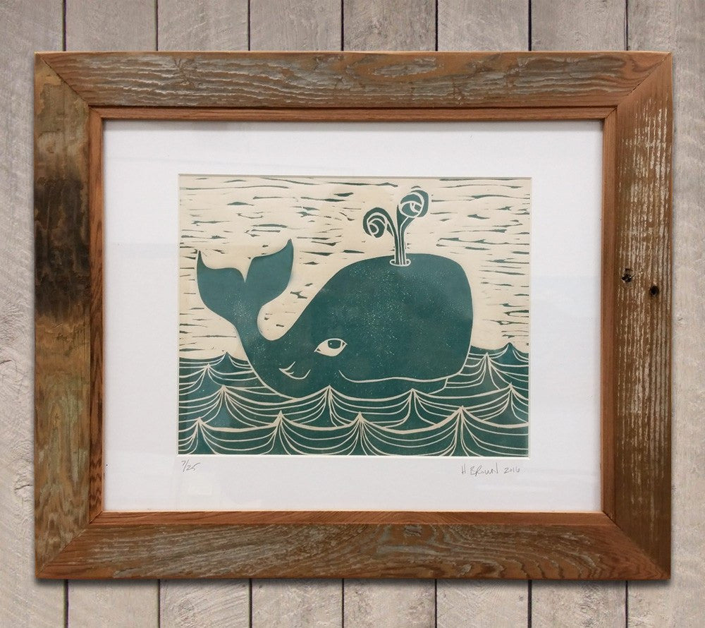 Whale Limited Edition Linocut Print