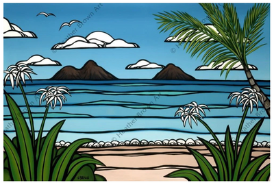 My Paintings of Lanikai on the East side of the Island of Oahu