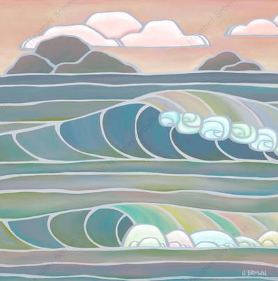 Heather Brown Surf Art "Twilight Paradise"