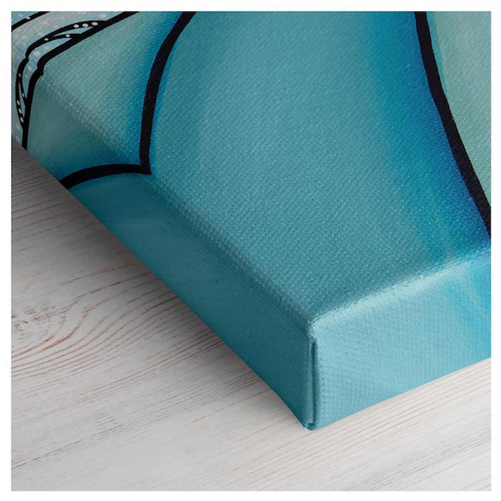 Pinetrees Kauai surf art canvas print gallery wrap detail