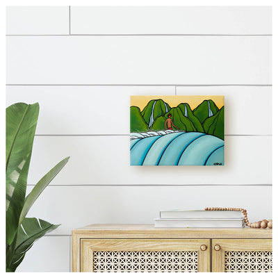 Pinetree Surf canvas Hawaii art print by Heather Brown