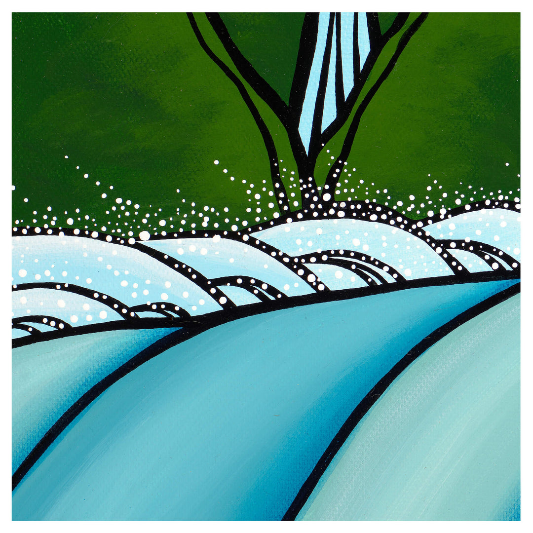 Pinetrees Surf Kauai art detail of wave spray 