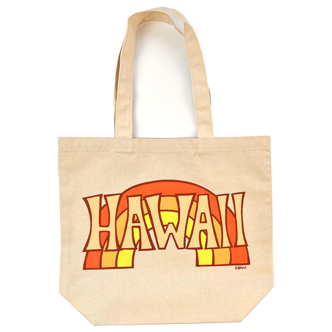 heather brown hawaii art rainbow tote bag