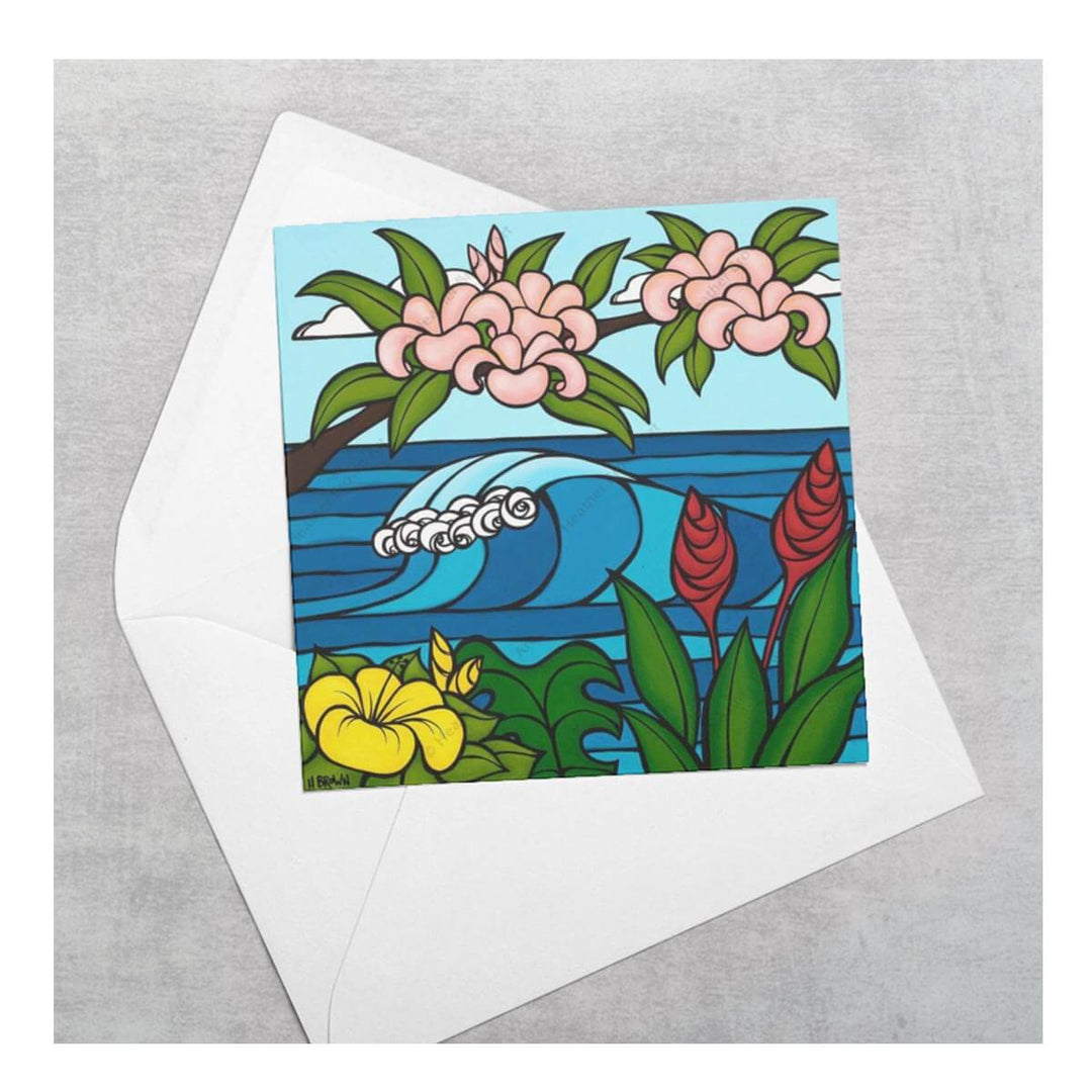 heather brown hawaii seascape art greeting card