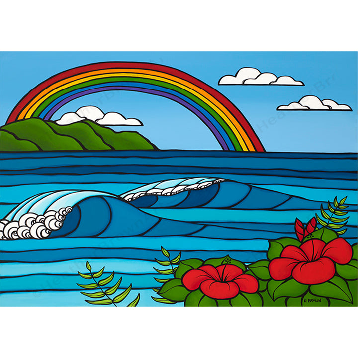 Rainbow over Ka`ena Point