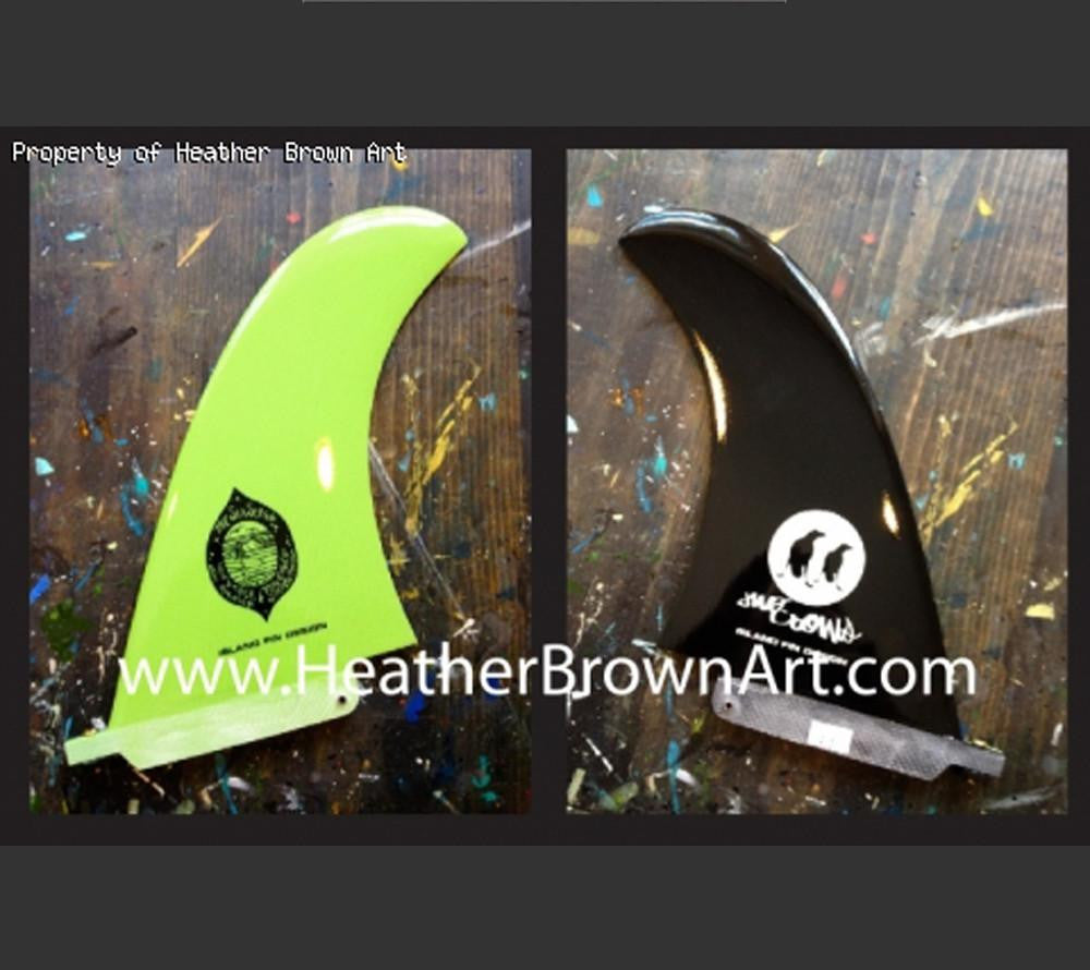 Sea Siren Fin - Original Artwork by Hawaii surf artist Heather Brown