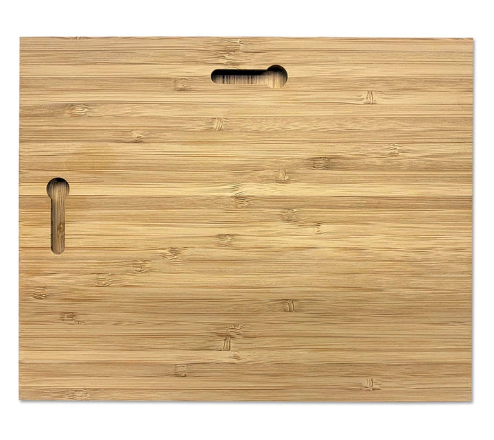 Hawaii surf artist Heather Brown's bamboo panel back details