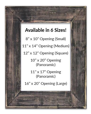 Classic Black Reclaimed Wood Frames (Mat Prints) Available in six sizes by Heather Brown Art