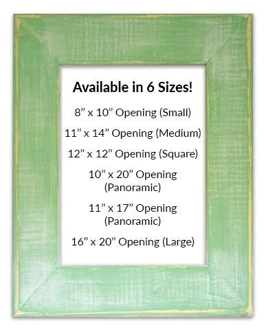 Classic Green Reclaimed Wood Frames (Mat Prints) Available in six sizes by Heather Brown Art