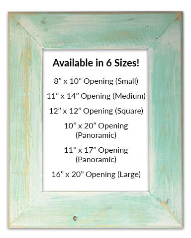 Classic Seafoam Reclaimed Wood Frames (Mat Prints) Available in six sizes by Heather Brown Art