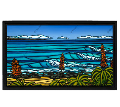 Classic Black Frame - Hawaii artist Heather Brown travels far to bring us this painting of Jeffery's bay