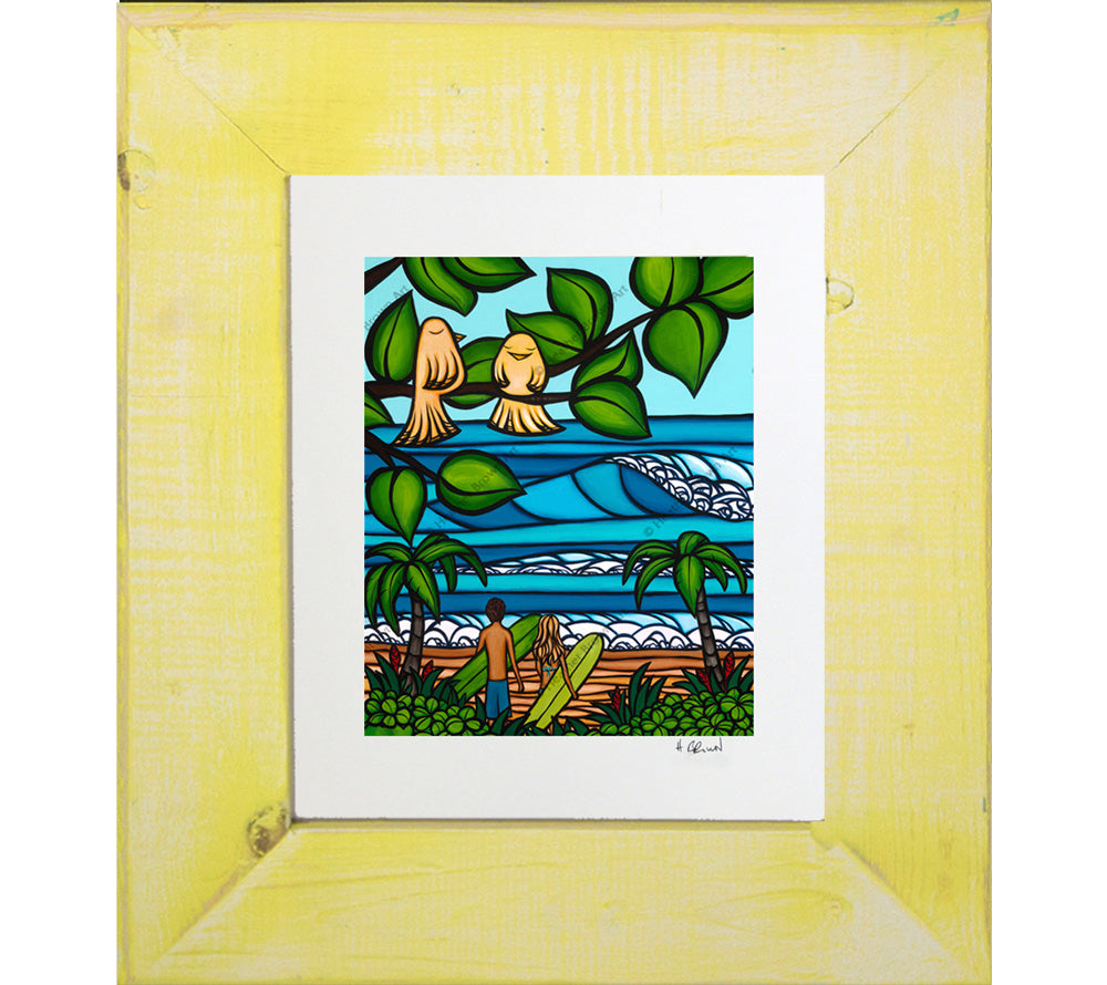 Framed and matted print of Ku'uipo's by Heather Brown