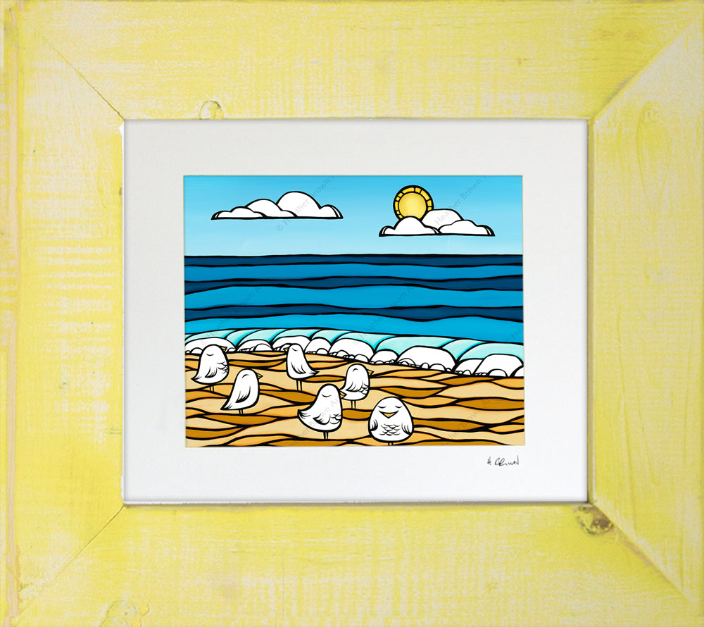Birds Under the Sun - Framed Matted Print by Heather Brown