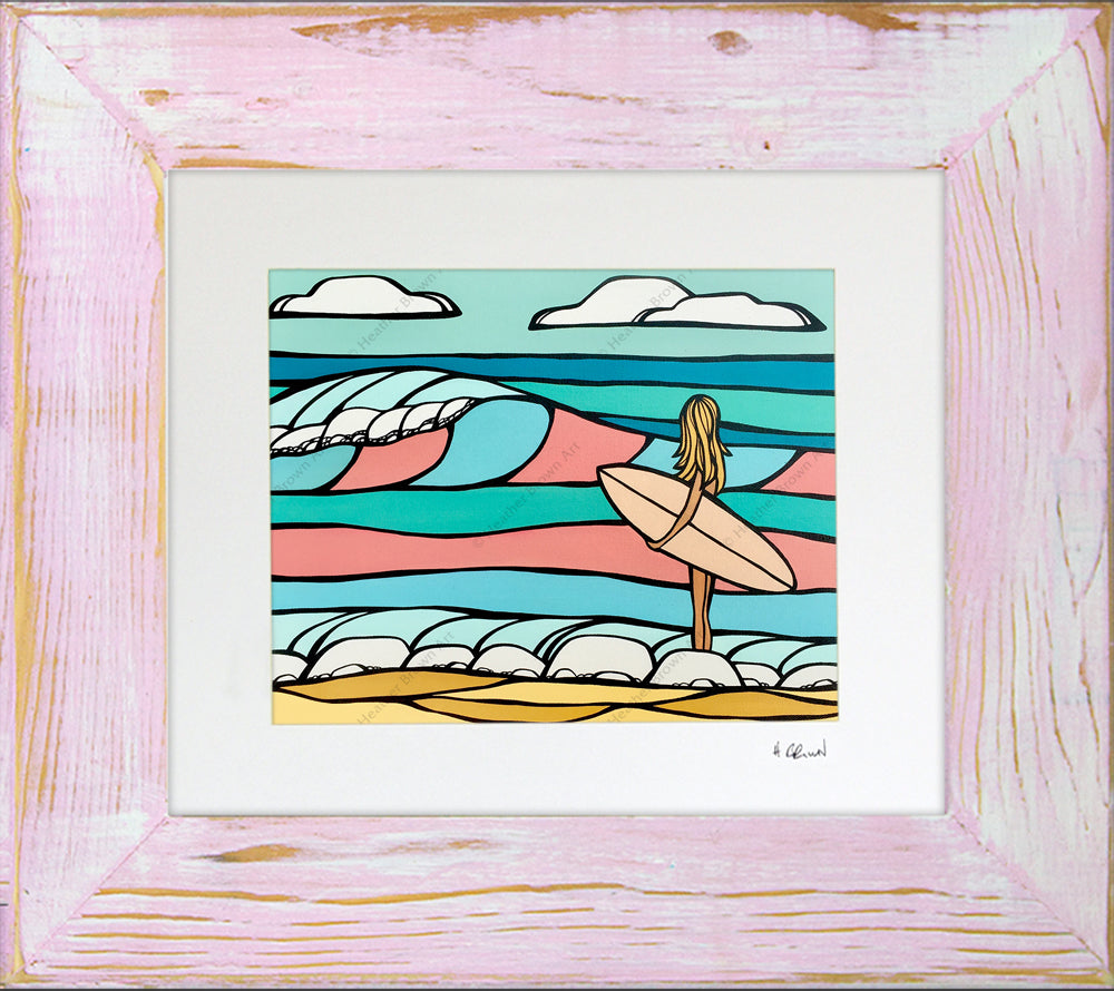 Candy Surf - Matted Paper Print - Heather Brown Art