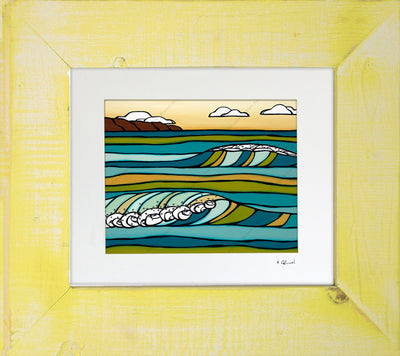 Green in the Sea - Framed Matted Print by Heather Brown