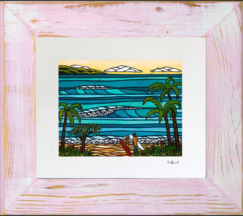 Framed and matted print of Hawaiian Holiday by Heather Brown