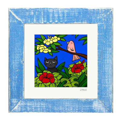 Jungle Kitty - Framed Matted Print by Heather Brown