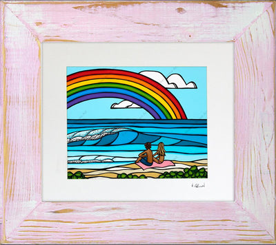 Love Under the Rainbow - Framed Matted Print by Heather Brown