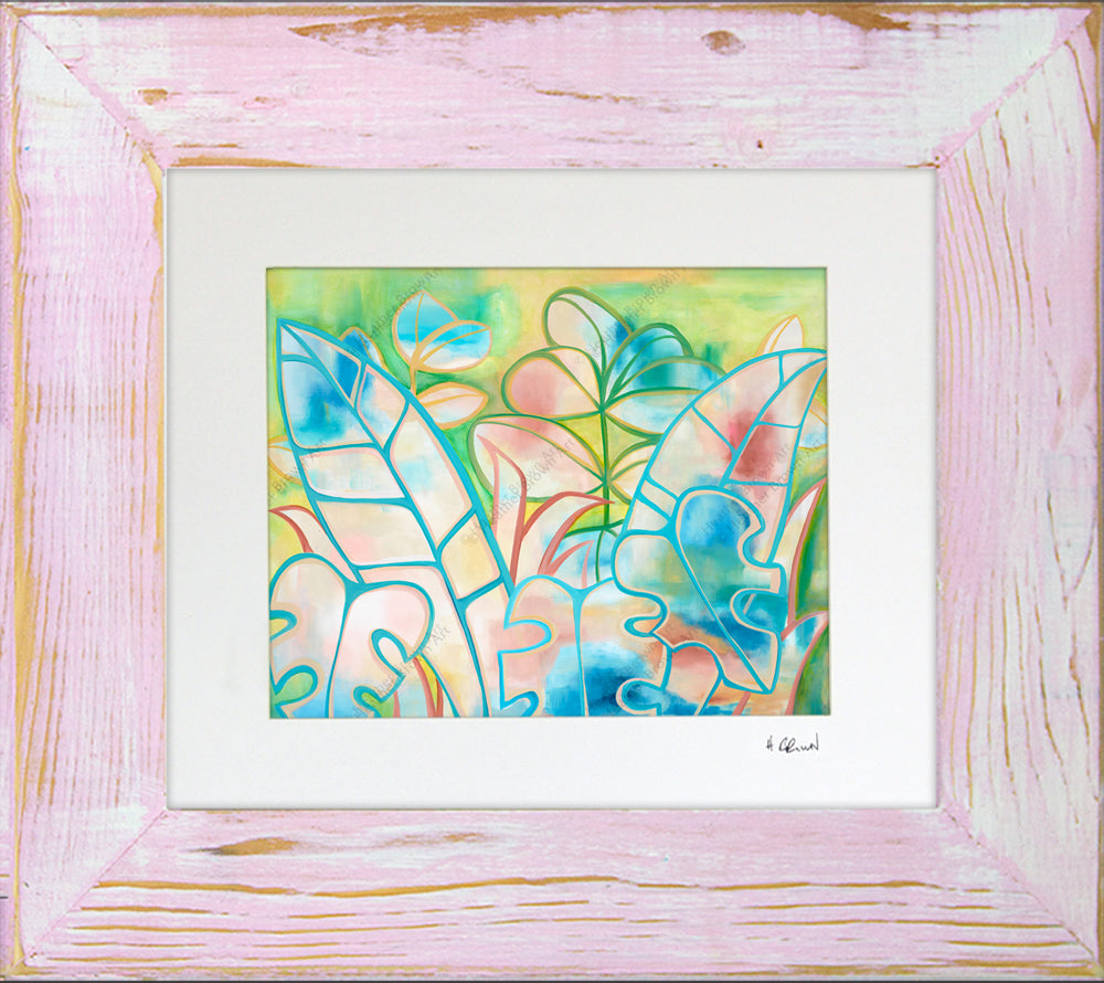 Pastel Paradise - Framed Matted Print by Heather Brown