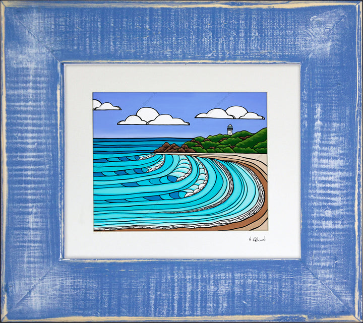 The Pass, Byron Bay - Framed Matted Print by Heather Brown
