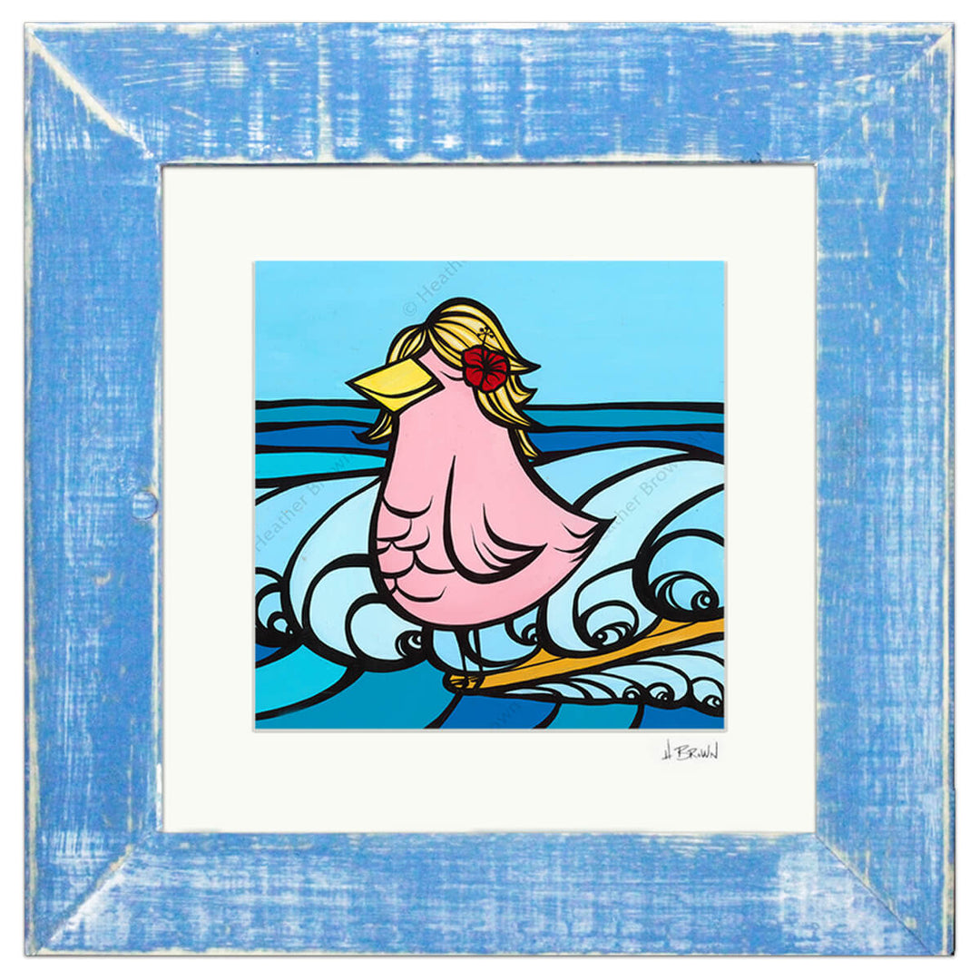 Heather Brown #2074 Matted Print Classic Blue Frame