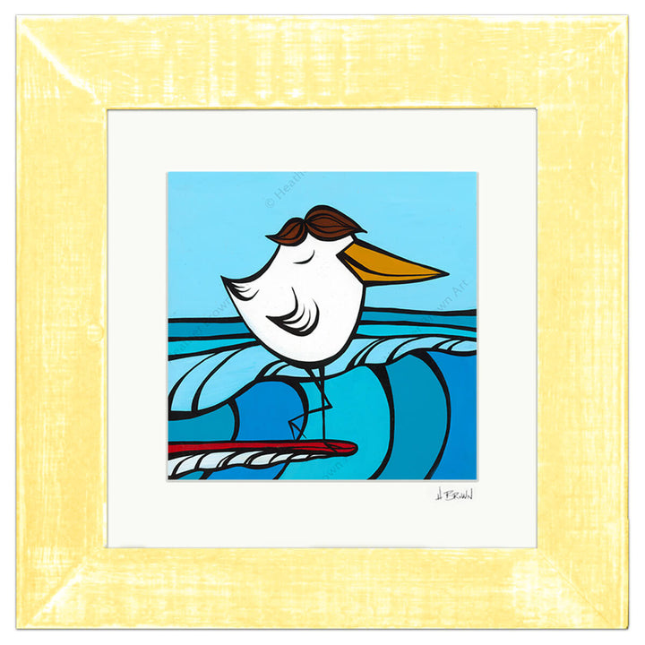 Heather Brown #2075 Matted Print Classic Yellow Frame