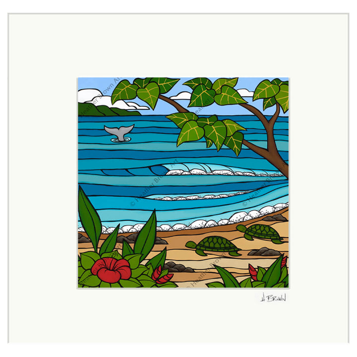 Heather Brown Honu Paradise Matted Print