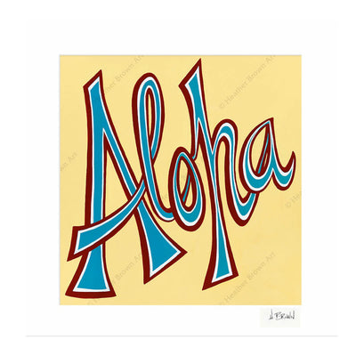 Aloha - Matted Print by Heather Brown
