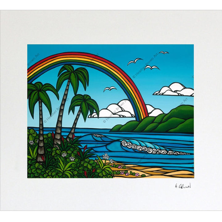 Heather Brown Surf Artist Ānuenue Matted Print