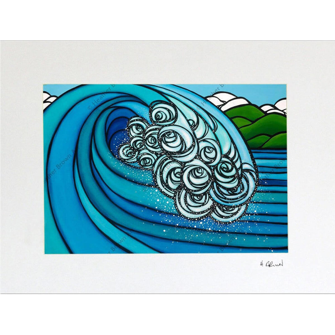 Blue Barrel paper print by Heather Brown art on bamboo paper