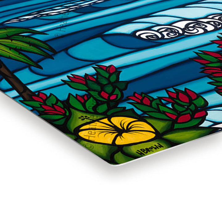 Diamond Head metal print by Heather Brown edge detail