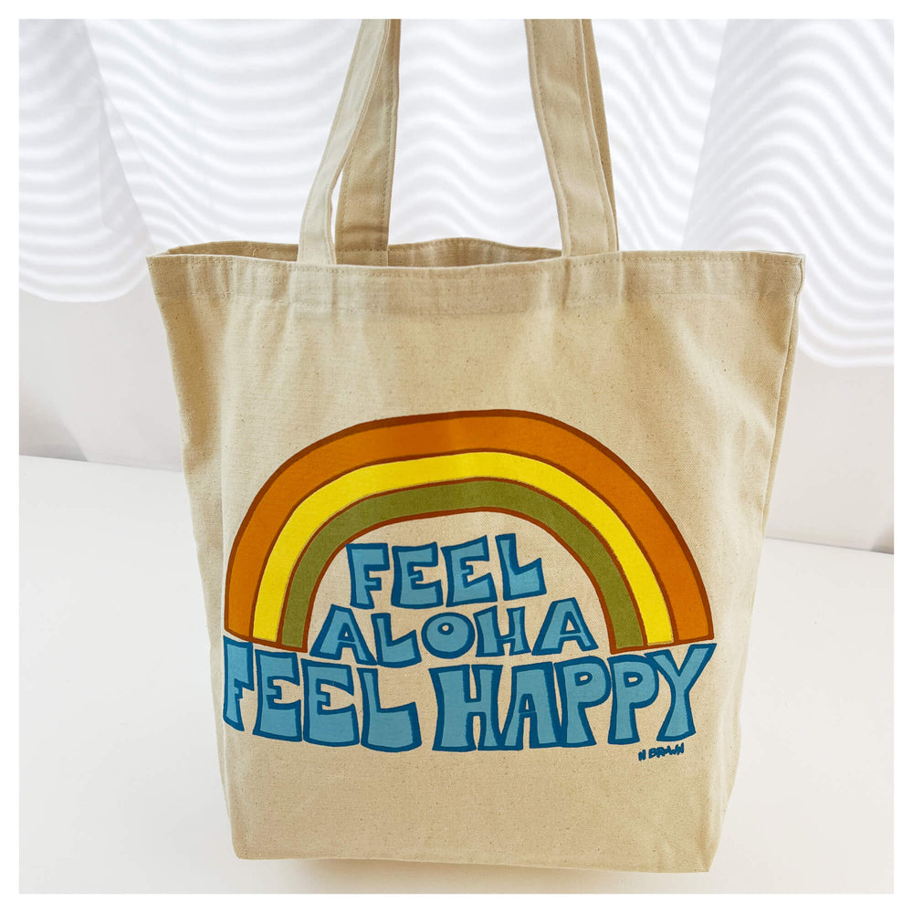 Surf artist Heather Brown Hawaii beach canvas shopping tote bag