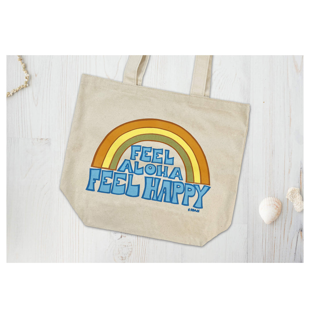 Surf artist Heather Brown Hawaii beach canvas shopping tote bag