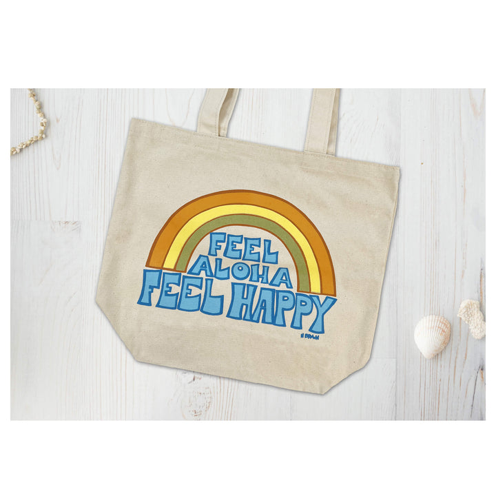 Surf artist Heather Brown Hawaii beach canvas shopping tote bag