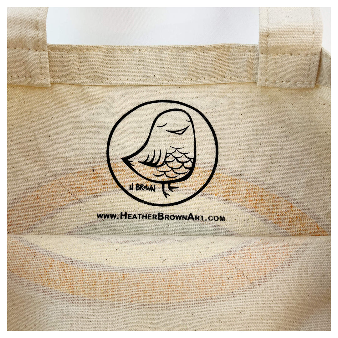 Surf artist Heather Brown Hawaii beach canvas shopping tote bag