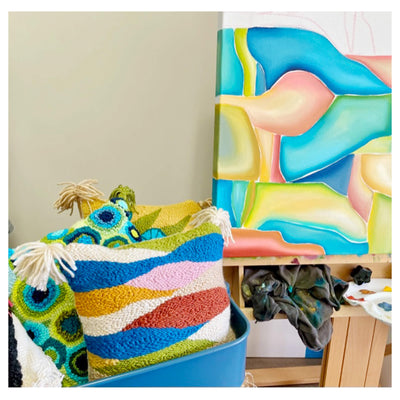 Hawaii surf artist Heather Brown's handcrafted throw pillows