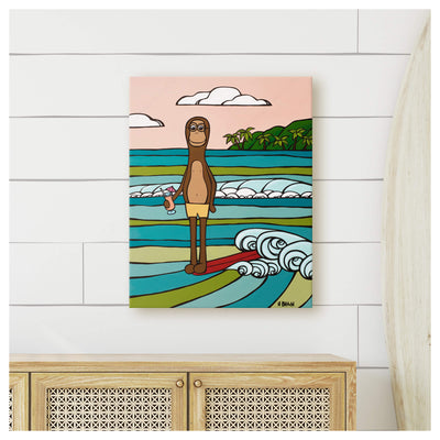 Happy Hour canvas giclée print by Hawaii surf artist Heather Brown