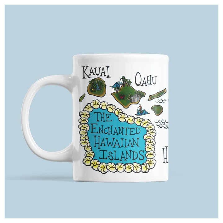 Hawaii Map mug by Hawaii surf artist Heather Brown