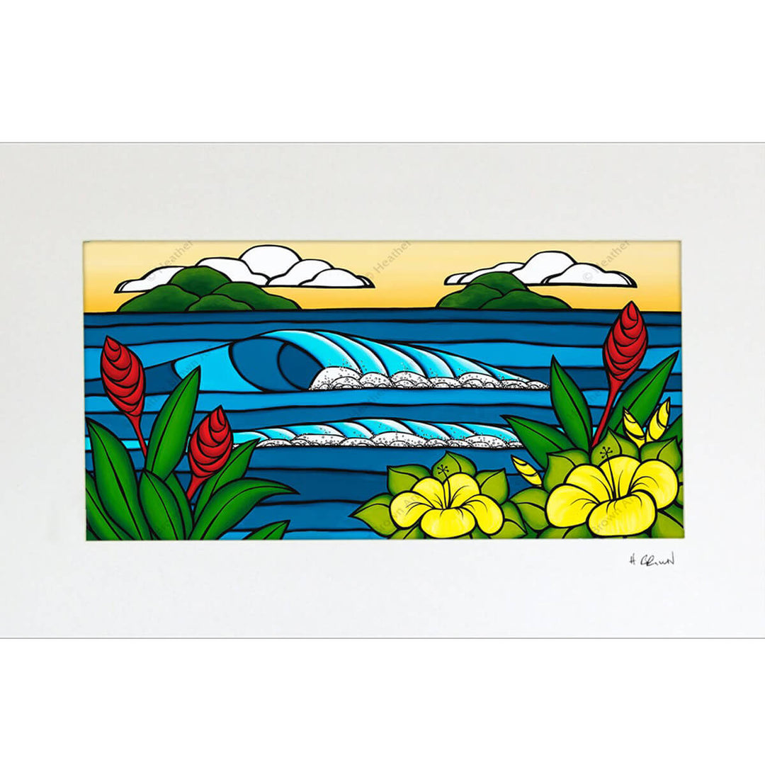 Hawaiian Island Paradise - Matted Print by Heather Brown