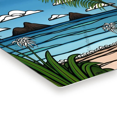 Kailua Weekend by Hawaii Surf Artist Heather Brown - Metal Print Edge Detail