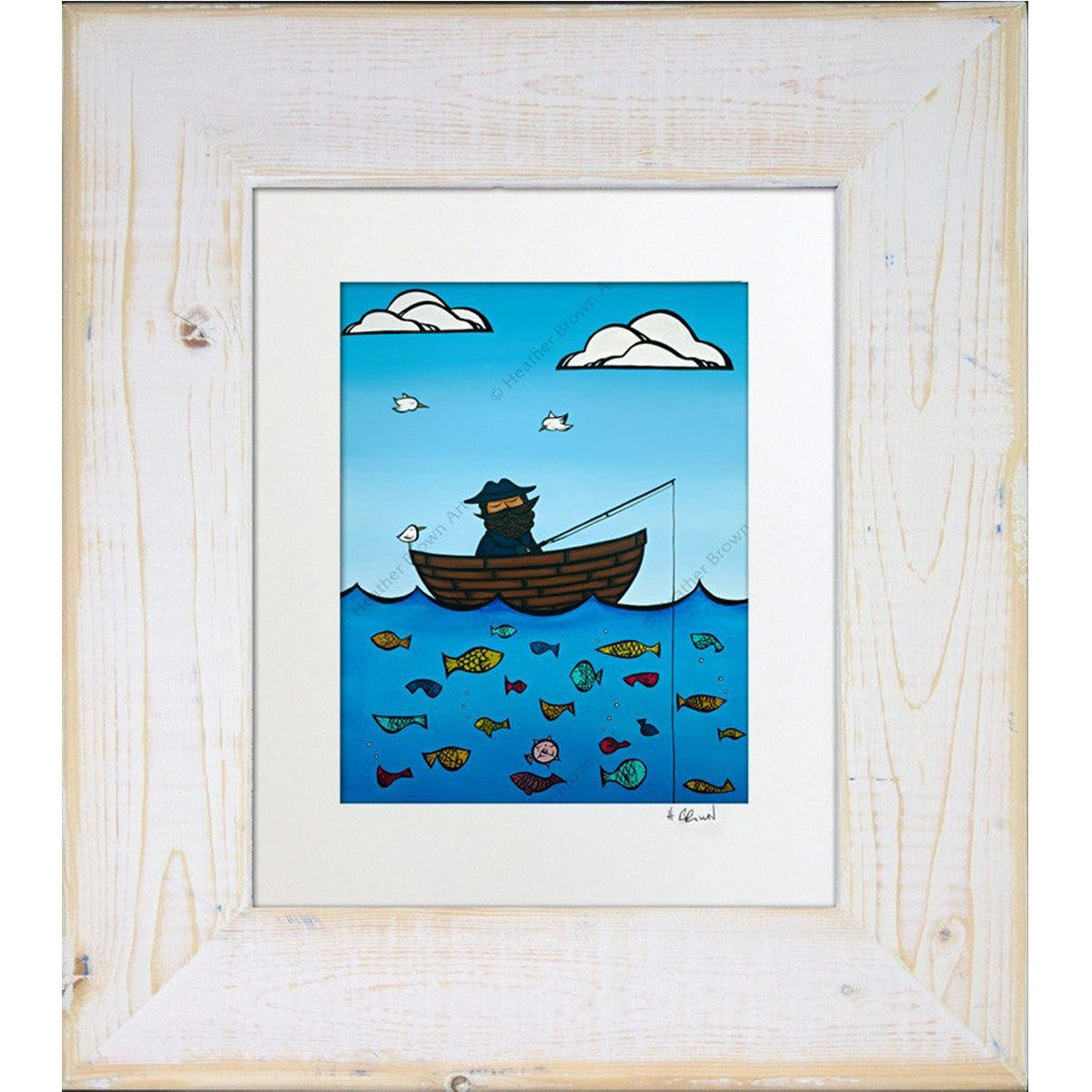 Life at Sea Level - Framed Matted Print by Heather Brown