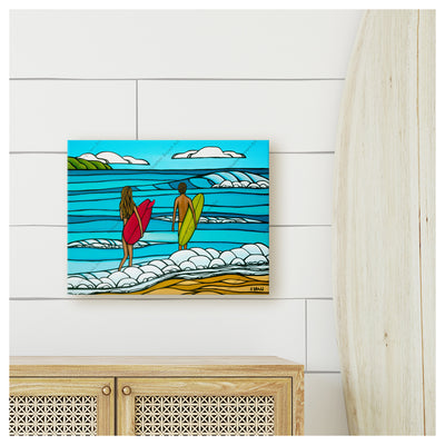 Love and Surf by Hawaii Surf Artist Heather Brown Canvas Giclée