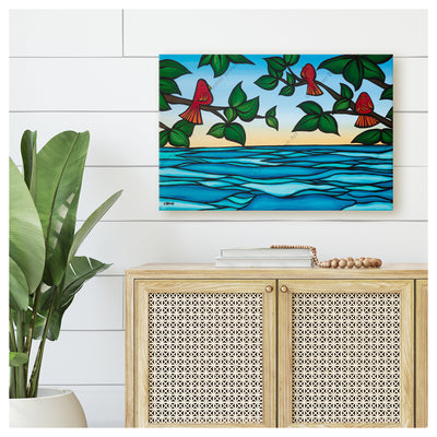 Morning Glass Canvas Giclée by Hawaii surf artist Heather Brown mockup