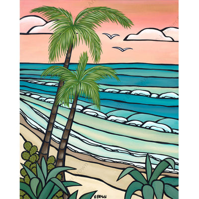 Pink Sky - Heather Brown Hawaii Surf Artist Canvas Giclée Limited Edition