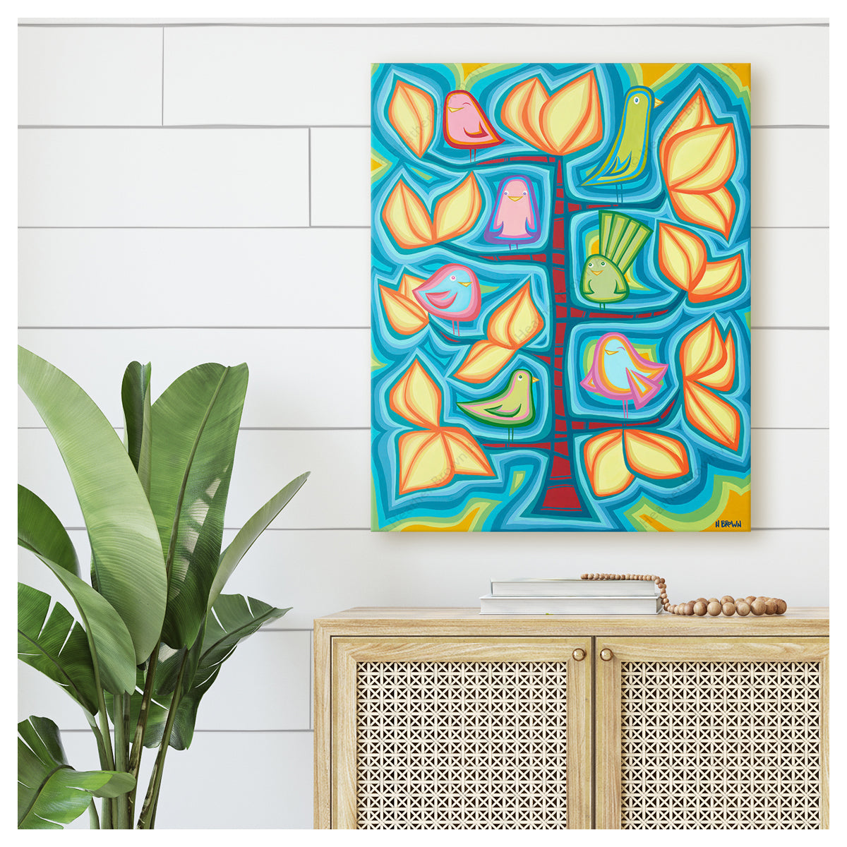 The Good Vibe Tree by Hawaii surf artist Heather Brown Canvas Giclée